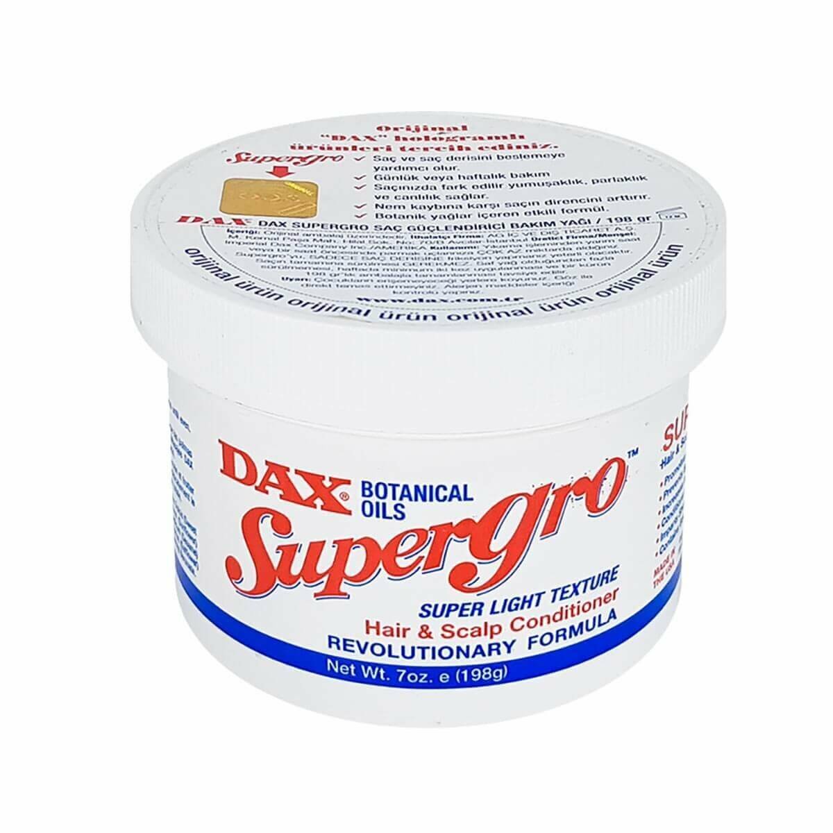زيت داكس سوبرجرو التركي للعناية الشاملة بالشعر 198 جم Dax Supergro