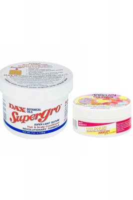 Dax Supergo 198 G - زيت العناية بالشعر + مزيج للشعر البطيء النمو! الكبريت 56 جرام