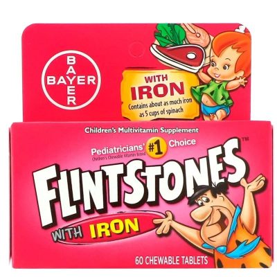 Flintstones, فيتامينات متعددة تكميلية مع الحديد للأطفال