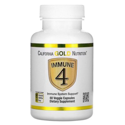 كبسولات نباتية Immune4 من California Gold Nutrition