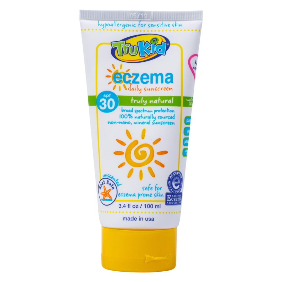 Trukid Eczema SPF30 Daily Sunscreen للبشرة الحساسة – 3.4 أونصة / 100 مل
