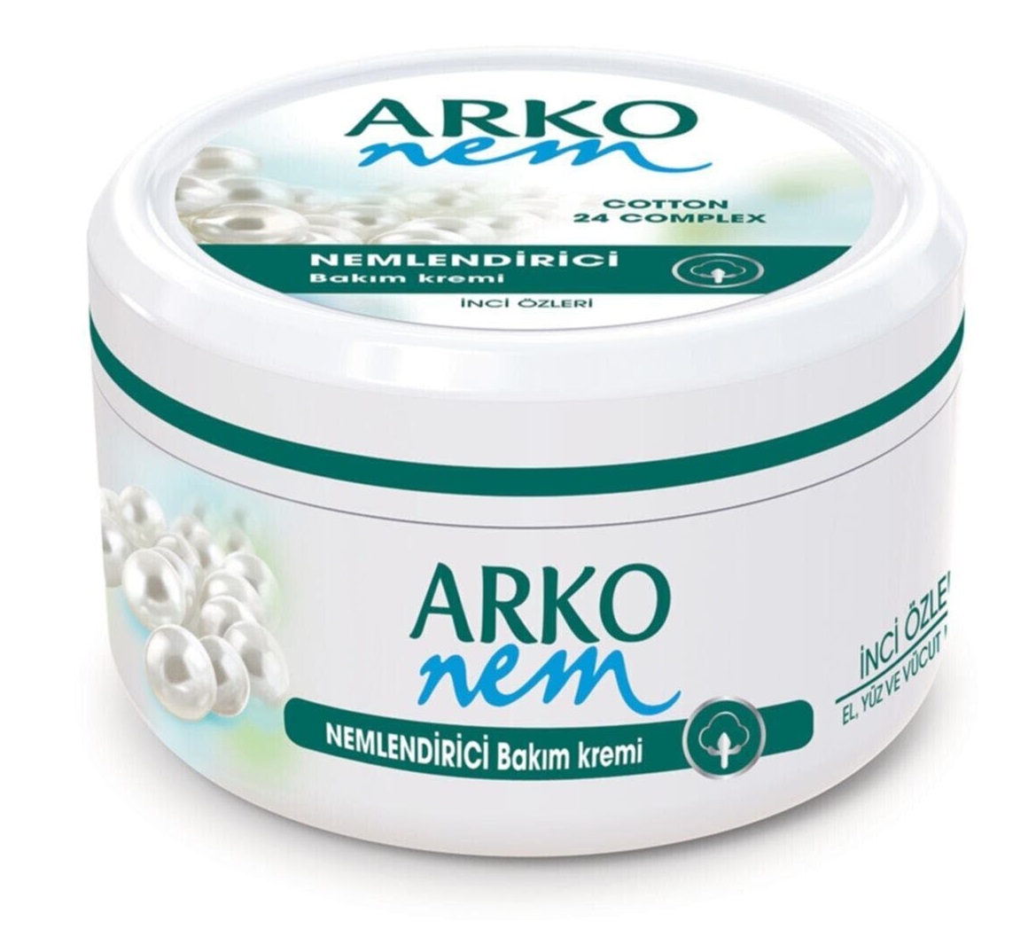 كريم اركو نيم المرطب بخلاصة اللؤلؤ العلاج الشامل للبشرة 300 مل Arko nem