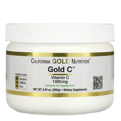منتج California Gold Nutrition, مسحوق Gold C، فيتامين جـ، 1000 ملجم