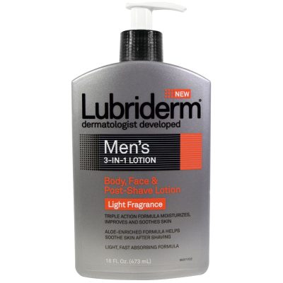 منتج Lubriderm, لوسيون الرجال 3 في 1، الجسم والوجه وما بعد الحلاقة