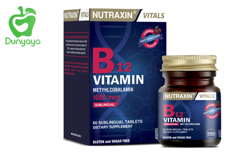 فيتامين ب12 من نوتراكسين للوقاية من الجلطات 60 قرص Nutraxin