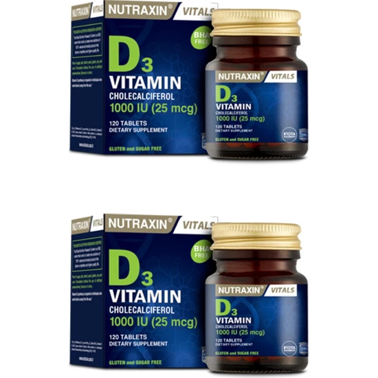 فيتامين د 3 nutraxin التركي لتقوية العظام والمناعة 120 قرص قطعتين