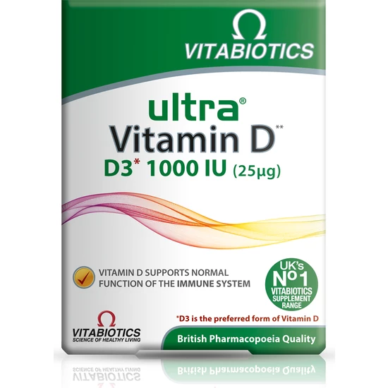 الترا فيتامين د vitabiotics التركي لتقوية العظام والمناعة 96 قرص