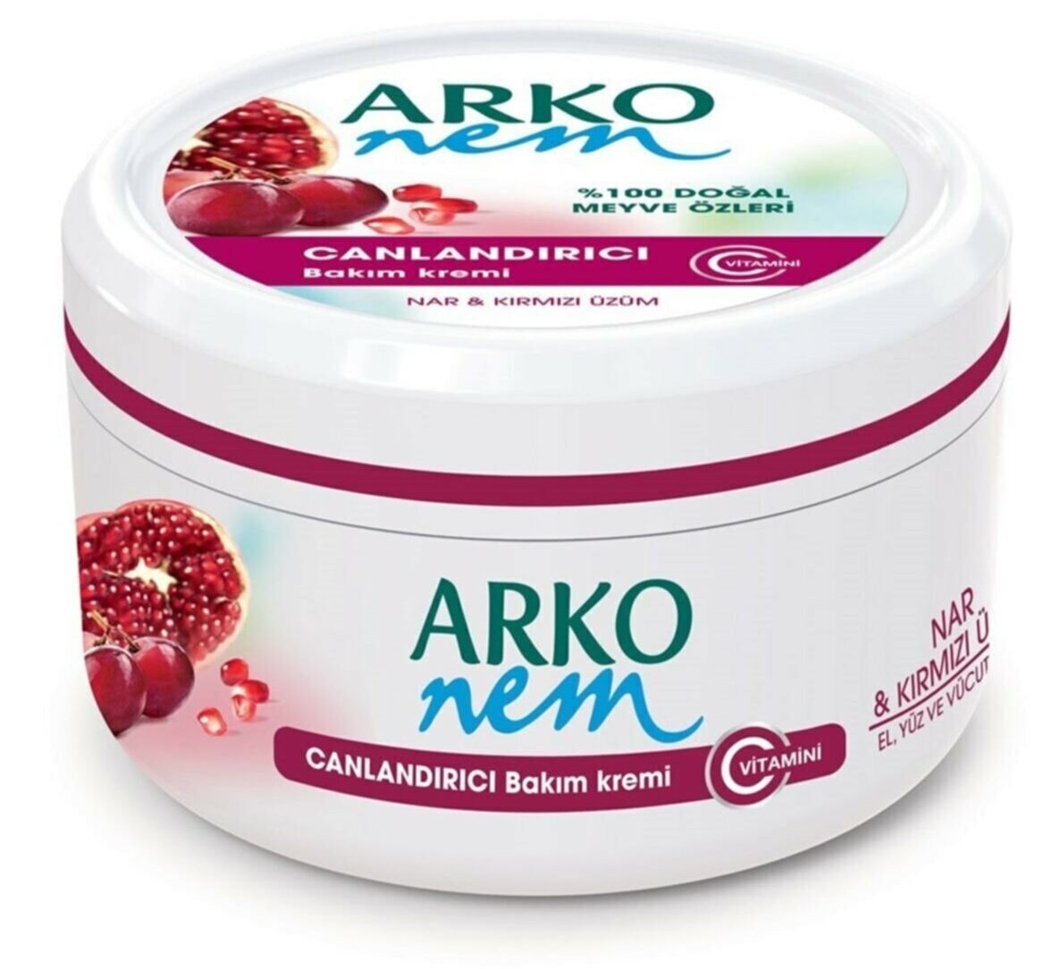 اركو نيم كريم العناية بالبشرة بخلاصة العنب والرمان لمكافحة التجاعيد المبكرة 300 مل Arko Nem