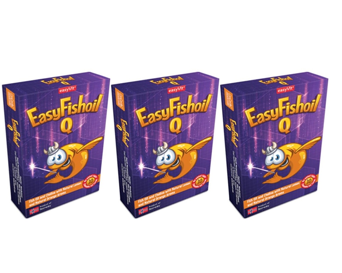 عرض 3 عبوات والرابعة مجانية ايزي فيش اويل كيو EasyFish Oil Q